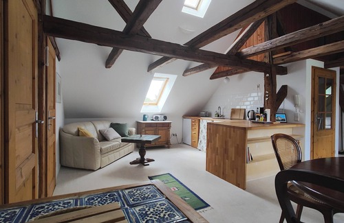 Hosterwitz Apartment | Stylish listed house. With sauna, fitness studio and a small garden. Bathing pond.