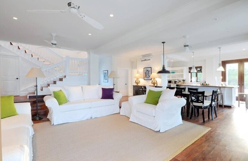 Governor's Harbour House | Stylish & Private Beachfront Home w/Heated Pool, Walk to Restaurants