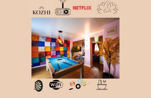 Plouay Apartment | Suite Romantique et Spa Privé - Balnéo, Billard, Vidéoprojecteur - Bretagne Sud