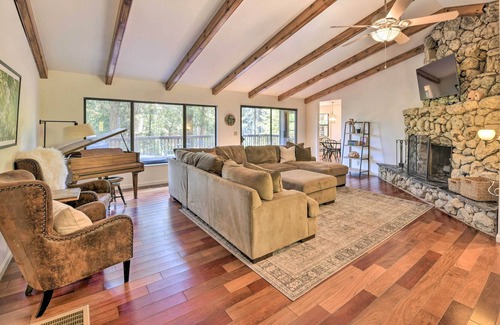 Pollock Pines Cabin | Sun-Dappled Cabin w/ Deck, Fire Pit & Kayaks!