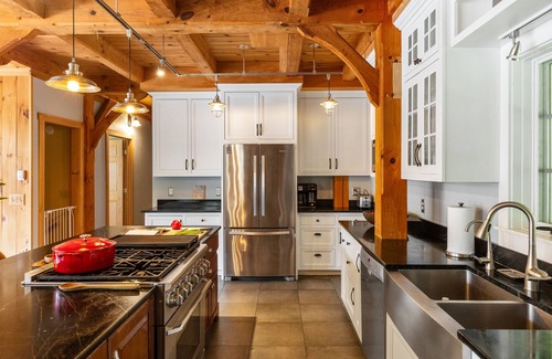 Waitsfield House | Sun-soaked, spacious post & beam home w/views, fire-pit, garage. Dog friendly!