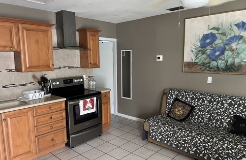 Warm Mineral Springs Resort | Sunny Apartments a block from Warm Mineral Springs. Unit 3