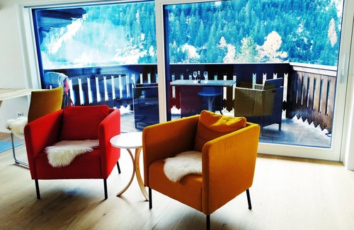 Nova Levante Apartment | Sunny penthouse with mountain views