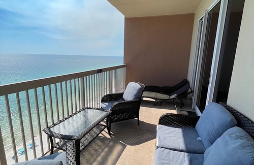 Panama City Beach Condo | SUNRISE BEACH 2105, 2 BED 2 BA. balcony hOt TUB PoolS!