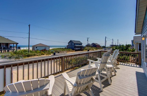 Kitty Hawk House | Sunrise to Sunset - Steps From the Ocean! Hot Tub!