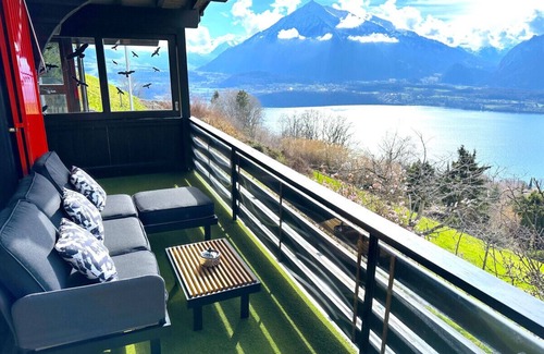 Aeschlen ob Gunten Apartment | SwissHut Stunning Views Alps & Lake