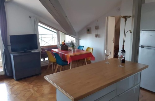 Hendaye Apartment | T2 apartment sea view at 180 ° 1st seafront line with firm parking/wifi