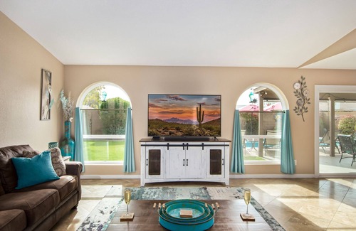 La Paz At Desert Springs House | Teal Gardens-Pool & Large Lawn-Scottsdale Quarter