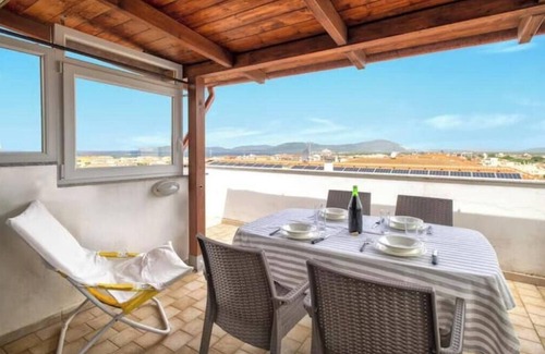 Torre dei Corsari Apartment | Terrace and Capocaccia Sea View