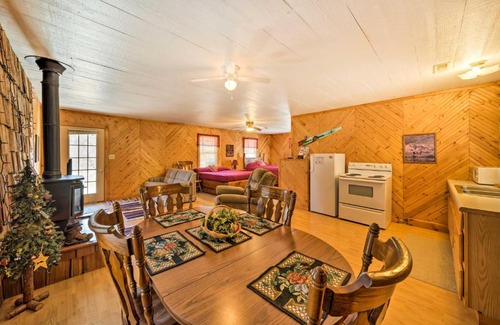 Bellevue Apartment | The Burgundy Cabin Iowa Retreat Pond and Fire Pit