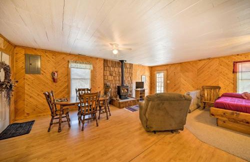 Bellevue Apartment | The Burgundy Cabin Iowa Retreat Pond and Fire Pit