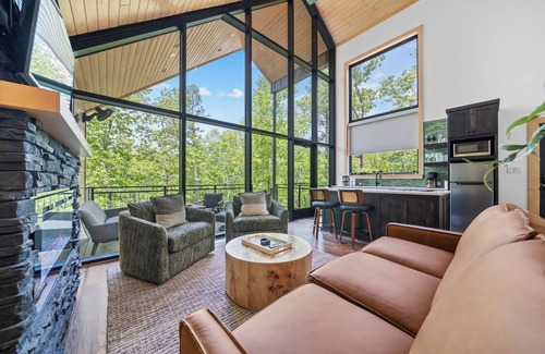 Hot Springs Cabin | The Eagle Treehouse, Hot Tub, Mountaintop, Near downtown