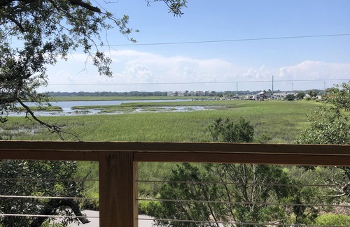 Folly Beach Apartment | The Folly River Flat at Folly Beach - Luxury Apartment WITH DEEP WATER DOCK !