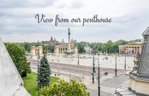 Terezvaros Apartment | The Grand Budapest Penthouse with stunning view to Heroes Square