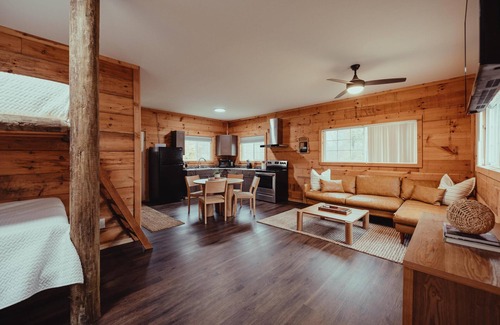South Bloomingville Cabin | The Hideout - Escape to The Hideout in Hocking Hills, OH! This cozy, pet-friendly cabin offers a private deck by Pine Creek, just minutes from hiking, waterfalls, and caves. Perfect for up to 4 guests. Book your nature-filled getaway today!