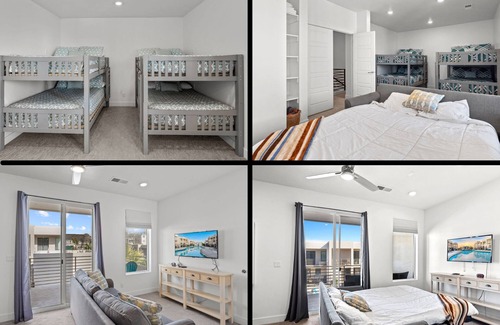 St. George House | The Lofts 1 & 2 Retreat| Connected Homes, 8 Bedrooms, Sleeps 32, community pool and hot tub