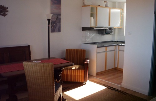 Horum Apartment | The Möwe for 2 people with a view of the inland with afternoon sun until the evening