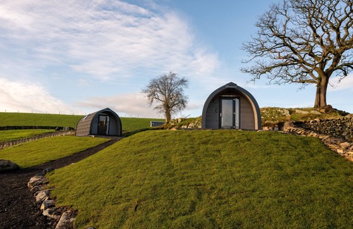 Underbarrow Cabin | The Pig Pod - Luxury Family pod with underfloor heating on a working farm