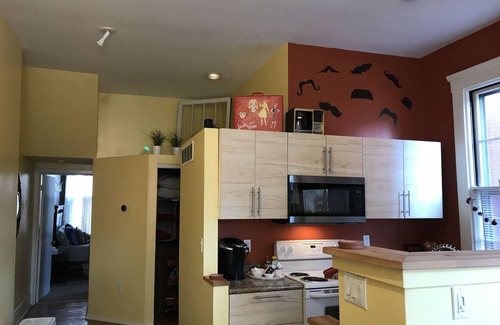 Covington House | The Slanted House … retro vibes + cozy comforts!