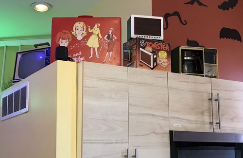 Covington House | The Slanted House … retro vibes + cozy comforts!