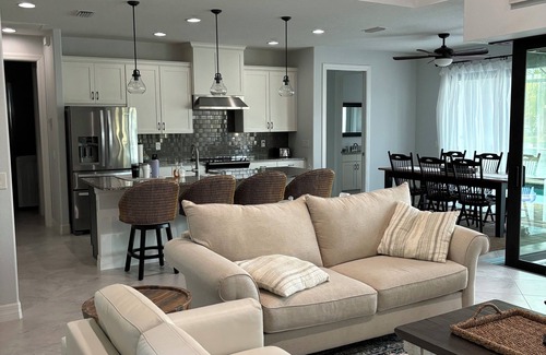South Gulf Cove House | THREE PALMS PARADISE!nModern, 3-Bedroom Home, that sleeps 12.nPort Charlotte, FL