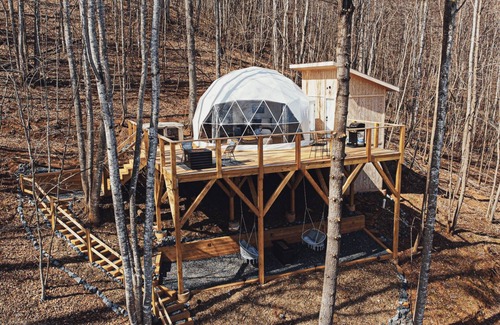 Todd Cabin | Tiny Treepod - Hot Tub, Views, Romantic Oasis