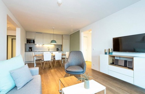 Langeoog Apartment | Top Apartment in Strandnähe mit Loggia, Strandkorb, Zwei Bädern & Sauna im Haus!