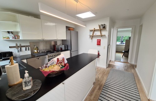 Naesby Condo | Townhouse with wooden terrace