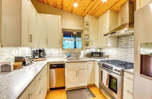 Mirror Lake House | Tranquil Highlands Cottage w/Fire Pit & Stream!