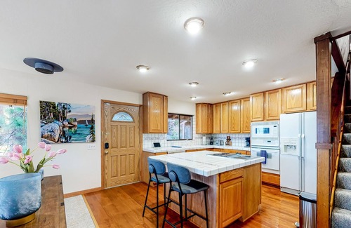 Crystal Bay House | Treetop hideaway with lake-view loft & decks, home office, game room & grill