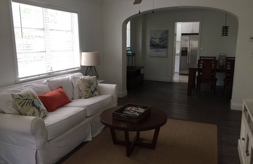 Mango Groves Cottage | Tropical Heated Pool home in fun beach side town Sleeps 8 Private