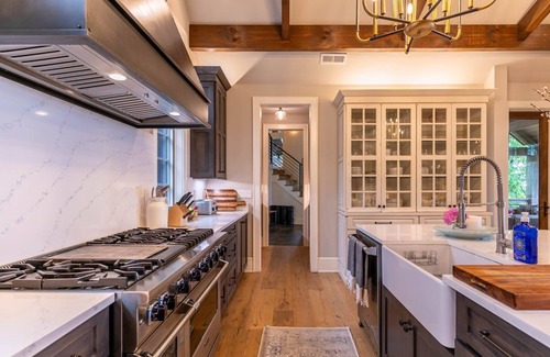 Banner Elk House | Twin Boulder Lodge at Eagles Nest - big views, outdoor fireplaces, hot tub, arcade