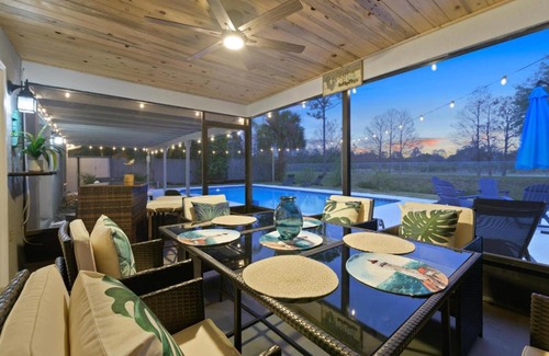 Seminole Villa | Ultimate Beach Getaway · Mins from Beach · Hot Tub · Heated Pool · Game Room