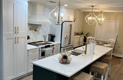 Hudson Beach Estates House | Unique waterfront home, Hot Tub, private boat dock, walk to beach, pet friendly