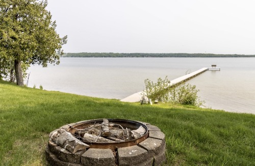 Cedar Cabin | Up North Log Cottage at Memo's Treasure With Private Lake Leelanau Waterfront
