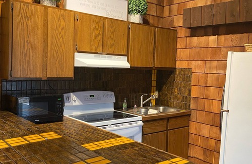 Thompsonville House | Up-north wood cabin, steps from river, 1 mile to Crystal Mtn Resort, free wifi.