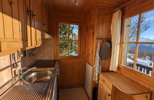 Riederalp Ski Chalet | Upper floor of cozy chalet with big balcony & stunning views