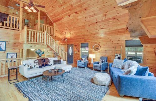 Ellijay House | Upscale Coosawattee Cabin with Hot Tub and Fire Pit!