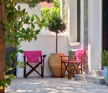 Karystos House | Urban Oasis: Stone House with pool & garden