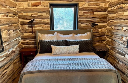 Kendall County Cabin | 1846 Secluded, Restored Cabin on 40 acres with Modern Finishes