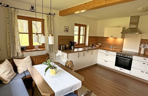 Aschau im Chiemgau Apartment | Vacation home Labenbach 75 sqm - living on the first floor for 2 persons with south-facing terrace