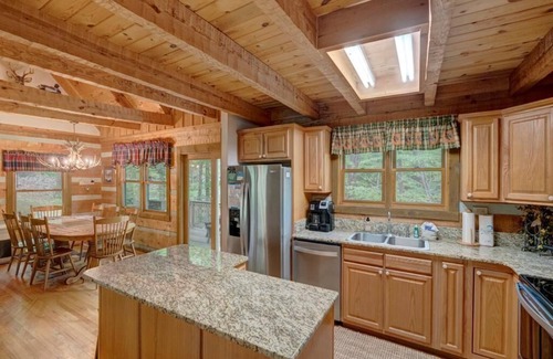 Banner Elk Cabin | Valley Creek Cabin- Mountain Cabin, Waterfront (by Creek and Waterfall), Pet Friendly, Two King B.