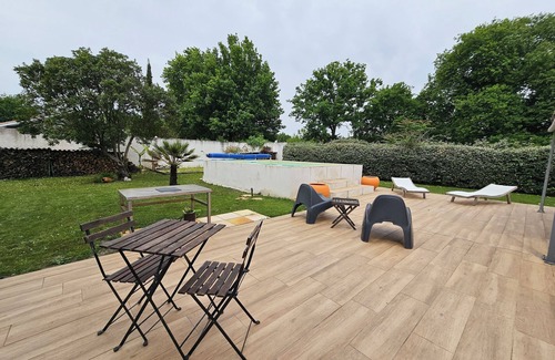 Lanton Villa | villa 6 people with pool garden tt comfort 4ch, 2 bathrooms 800m basin and Trade