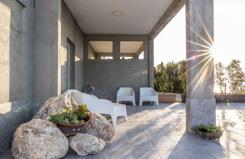 Sant'Agata di Militello Villa | Villa 'Blu' with Sea View, Private Terrace and Air Conditioning