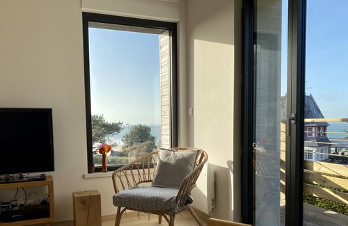 Sables-d'Or-les-Pins Villa | Villa-Cabane 6 pers. - Magnificent sea view - beach within walking distance