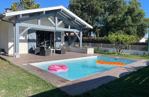 Labenne House | Villa close to the beach with swimming pool, pergola, 3 bedrooms for 6 holidaymakers.