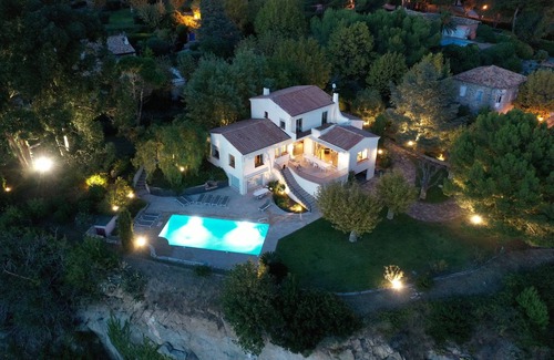 Le Dramont Villa | Villa for 13 people, swimming pool 6x12, panoramic sea view, 200m from the beach