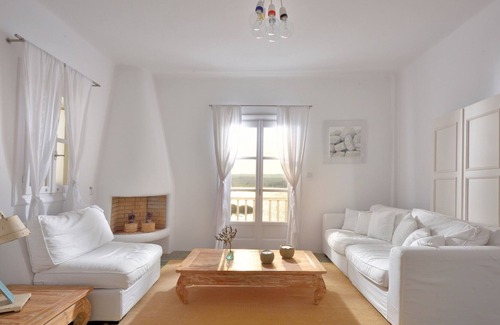 Ftelia Villa | Villa Juliet, beautiful beachfront villa in Mykonos with amazing sunset view by Elite Estates.