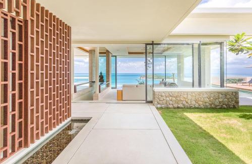 Choeng Mon Villa | Villa Natha, world-class sea view, gym, massage room, cinema, full service with private dining, north Chaweng