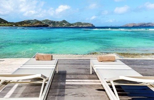 Barriere des Quatres Vents Villa | Villa Palm Beach | Beach Front - Located in Wonderful Lorient Beach with Private Pool